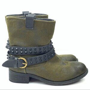 Rebels mid calf boots size 7.5 Travis green moss